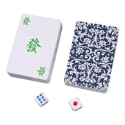 Agiufgs Classic Mahjong Set, 4.33 Inch Tiles in Storage Box, Portable Game for Family Gatherings and Travel