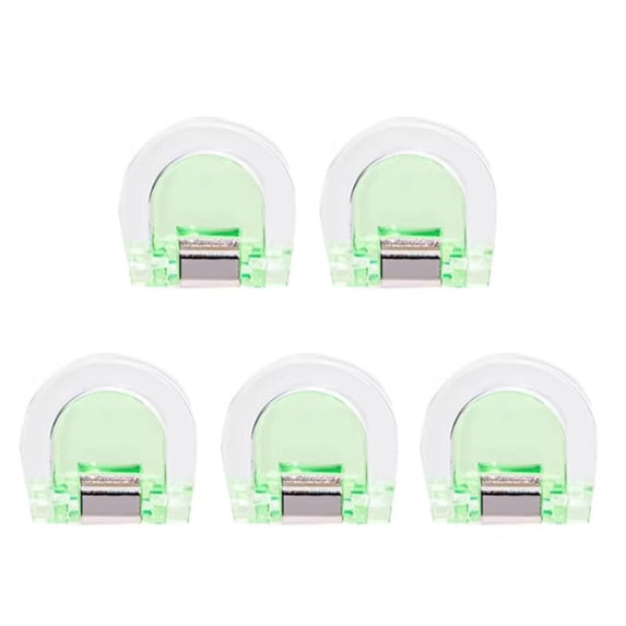 Agiufgs Clear Plastic Pant Cuff Clips, 0.98 x 1.02 Inch, 5-Pack, Adjust Pant Length Without Sewing, Keep Cuffs Clean and Off the Ground