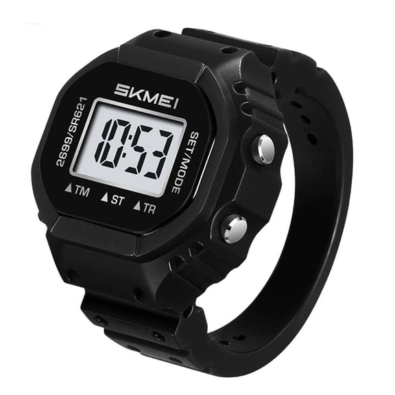 Agiufgs Digital Watch 0.12, Full Digital Timekeeping with Stopwatch and Countdown Timer, for Lifestyle Sports, Black