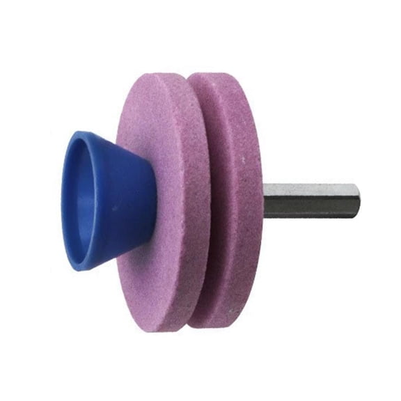 Agiufgs Drill Grinding Stone Set, Dual-Size Precision for Versatile Sharpening, for Lawn Mower Sharpening and Tool, Pink