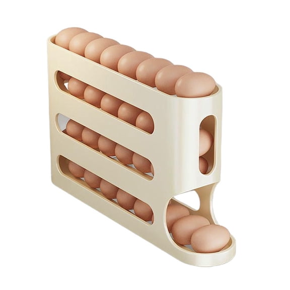 Agiufgs Egg Storage Box 33 X 7 X 7.09 in, Slide Design for Easy Access, for Refrigerator Organization Setup and Daily Use, Yellow
