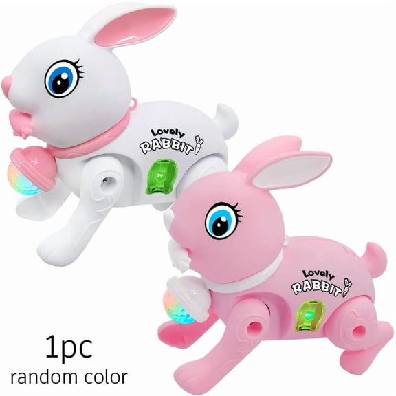 Agiufgs Electric Hopping Rabbit Toy, Simulated Hopping and Walking Action, for Indoor and Outdoor Play Setup and Daily Use, Multicolor, 1pcs