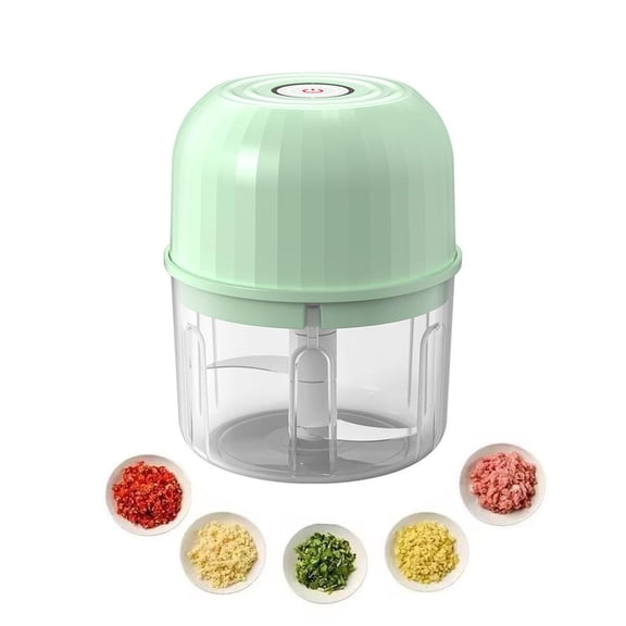 Agiufgs Electric Mini Chopper, One-Touch Operation Cordless with Small Processor, for Chopping Garlic Onions, Blue