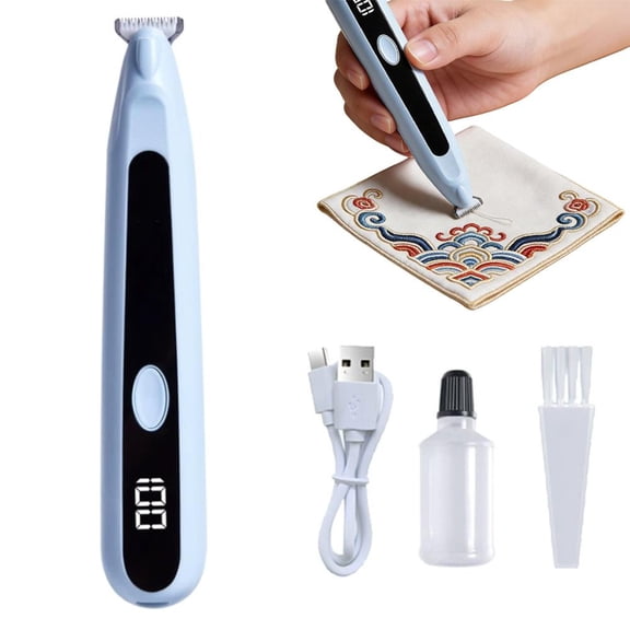 Agiufgs Electric Seam Ripper Tool, 6.7 in Cordless USB-C Charging, Ergonomic Grip for Delicate Fabric Thread Removal, Ideal for Quilting and Embroidery Projects