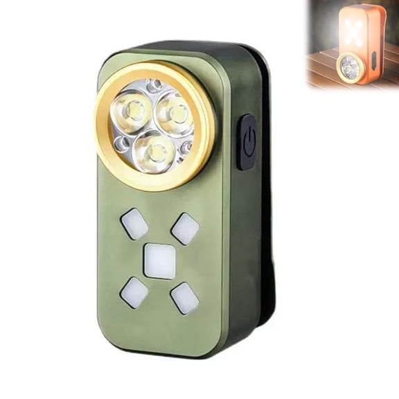 Agiufgs Flashlight Clip Light Aviation-Grade, Dual Light Source with Multiple Modes, for Edc Camping and Emergency Setup, Green