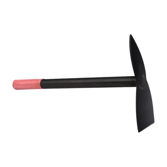 Agiufgs Garden Hoe and Pickaxe, Dual-Head Design for Digging Weeding and Cultivation, for Gardening Landscaping and Yard, Black, 1set