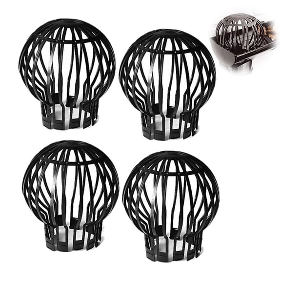 Agiufgs Gutter Guard 5.5 in X 4.7 in, Blocks Leaves and Debris, for Gutter Downspout Setup and Daily Use, Black, 1set