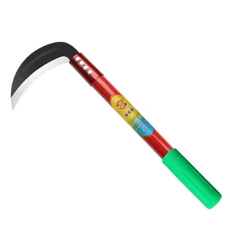 Agiufgs Hand Sickle Manganese Steel, -Sharp Curved for Clean Cuts, for Gardening Weeding Harvesting Brush, Red, 1pcs