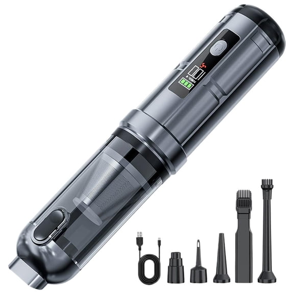 Agiufgs Handheld Vacuum Cleaner Blow and Combo, 3-in-1 Blow Vacuum and Inflator, for Car Interior Cleaning and Inflation, Gray