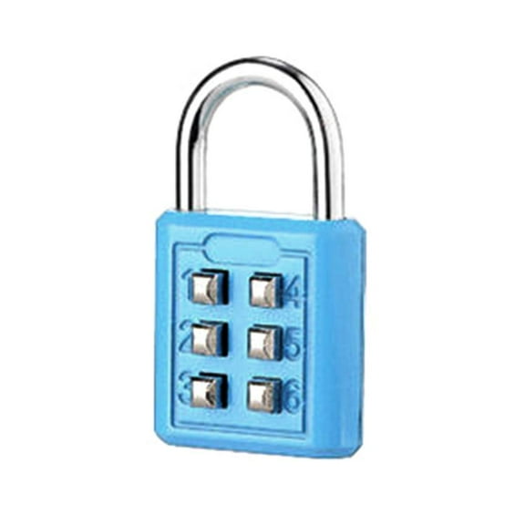 Agiufgs Key Combination Lock Metal Padlock, Secure Numeric Keypad Lock, for Luggage Gym Locker Backpack Door, Blue