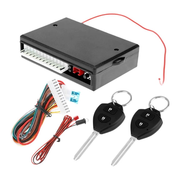 Agiufgs Keyless Entry System 12V, Remote Locking and Unlocking with LED, for Universal Car Auto Central Door Lock, Multicolor, 1set