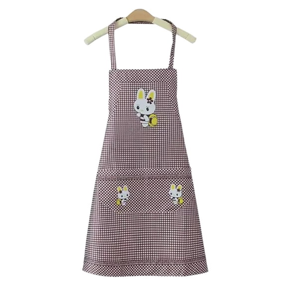 Agiufgs Kitchen Apron Polyester, Protects Clothing From Stains, for Cooking Baking Grilling Setup and Daily Use, Brown