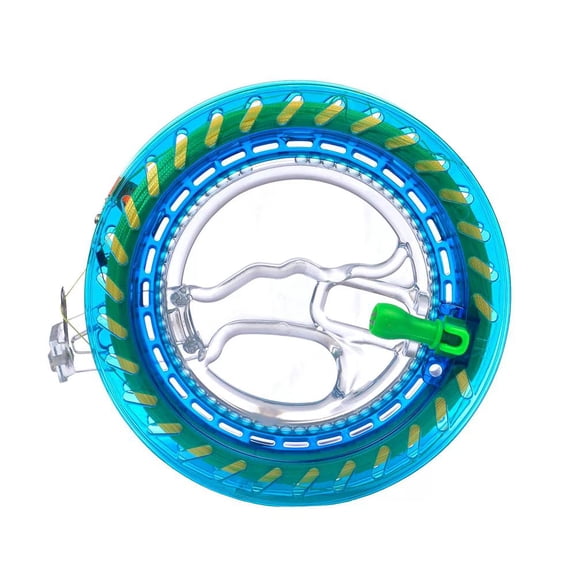Agiufgs Kite Line Winder 8in ABS Reel with 984ft, Smooth Line Release and Retrieval, for Park or Beach Kite Flying, Blue