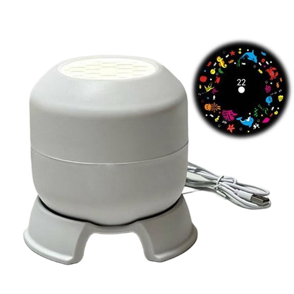 Agiufgs LED Ocean Projector Light USB, 360° Rotating Moving Underwater Scene, for Night Light Party Sensory Relaxation, Multicolor, 1pcs