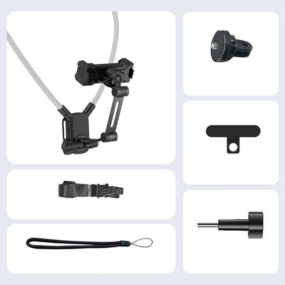 Agiufgs Magnetic Neck Mount, Hands-Free First-Person Perspective Recording, for Outdoor Activity Recording and Vlogging, Multicolor