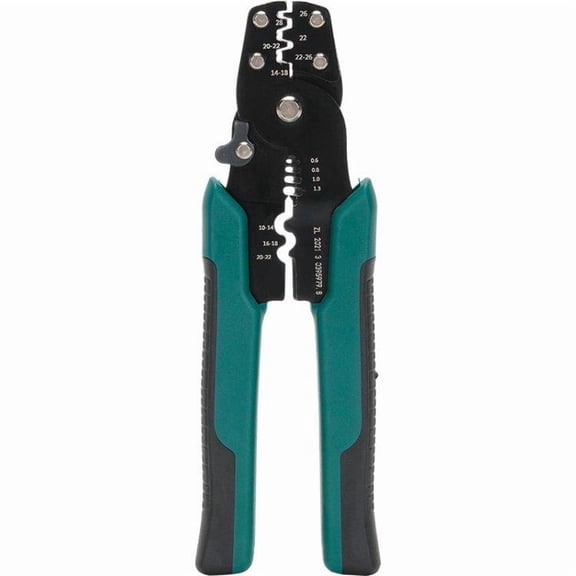 Agiufgs Multi- Pliers 19x1.97 in Wire, 3-in-1 Stripping Cutting Crimping Tool, for Electrical Projects and Wire Terminals, Green, 1pcs