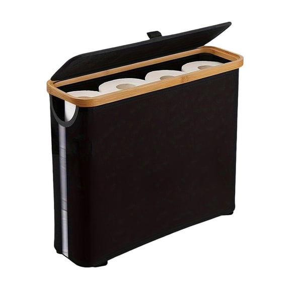 Agiufgs Narrow Storage Cabinet 45 X 15 X 13.78 in, space-saving with Lid, for Bathroom or Utility Room Setup and Daily Use, Black