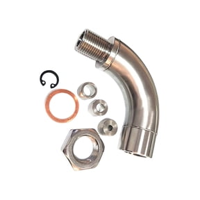 Agiufgs O2 Oxygen Defouler M18X1.5 J-, Adjustable Gas Connector, for Exhaust System Check Engine Light Fix, White, One Size