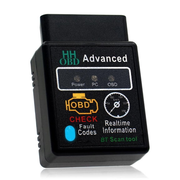 Agiufgs OBD2 Scanner Bluetooth V1.5, Reads and Clears Diagnostic Trouble Codes, for Car Diagnostic Tool for Obdii Vehicles, Black, 1pcs