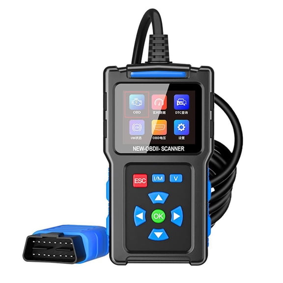Agiufgs OBD2 Scanner Enhanced Obdii, Reads and Clears Check Engine Light Fault Codes, for Vehicle Diagnostics, Black, 1pcs