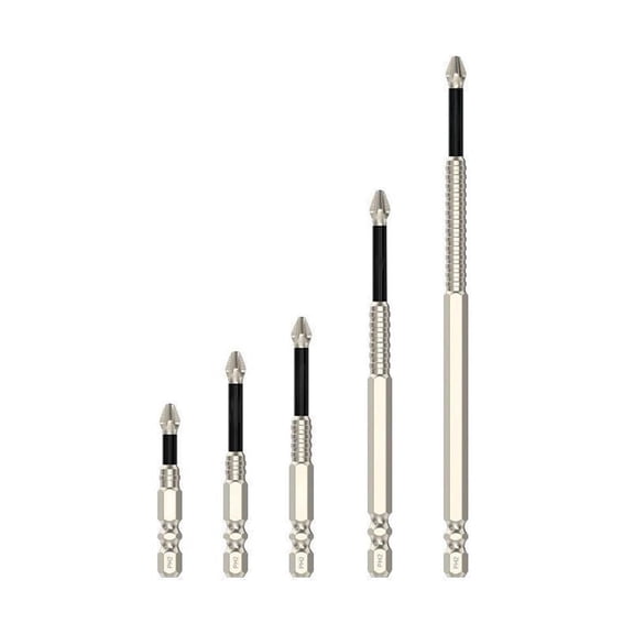 Agiufgs PH2 Impact Driver Bit Set Carbon, Magnetic Screwdriver Bits, for Heavy Duty Fastening and Screw Driving, Multicolor