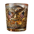 thumbnail image 1 of Agiufgs Patriotic 250th Anniversary Glass Tumbler, 3.5 Inch Diameter for Whiskey & Cocktails, Perfect for History Enthusiasts & Home Bar Display, 1 of 7