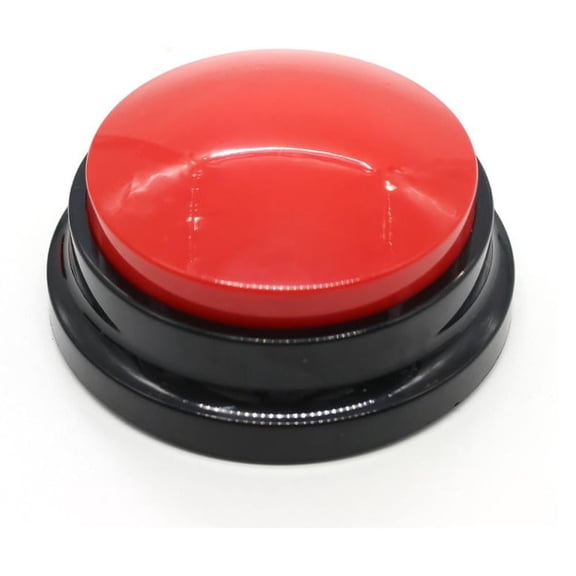 Agiufgs Pet Communication Button ABS, Recordable Sound Button for Training, for Dog and Cat Communication Setup and Daily, Red