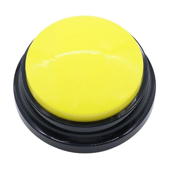 Agiufgs Pet Communication Button ABS, Recordable Sound Button for Pet Training, for Dog and Cat Communication Training, Yellow