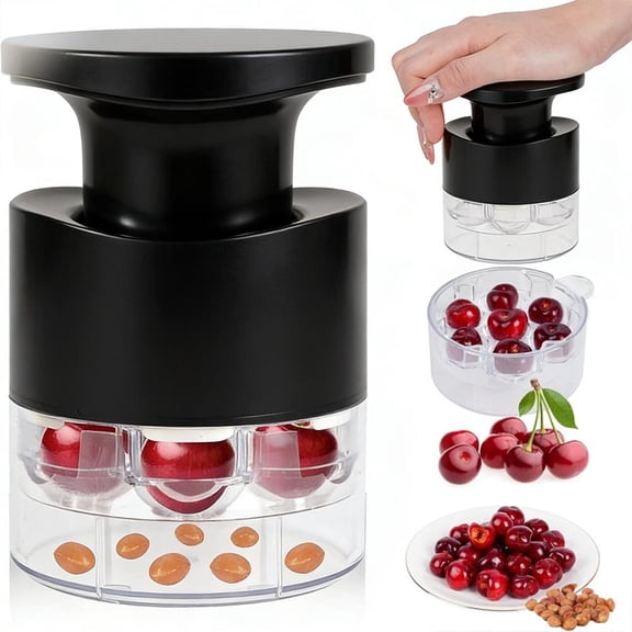 Agiufgs Pitter 7 Capacity, Efficient Multi-Pitting System with Pitter Machine, for Kitchen Fruit Preparation, Black