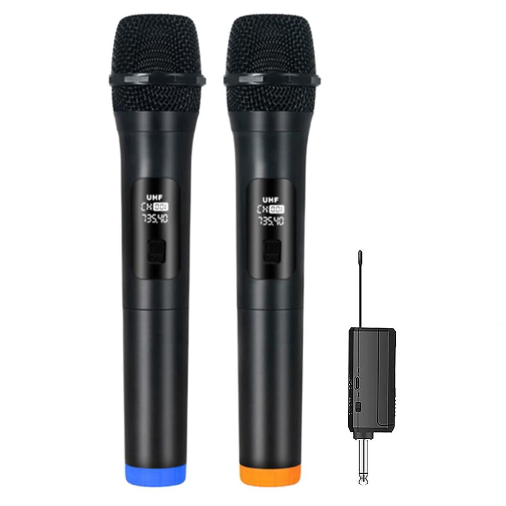 Agiufgs Professional UHF Wireless Microphone System, 2 Mics for Clear Audio, Perfect for Karaoke & Stage Performances