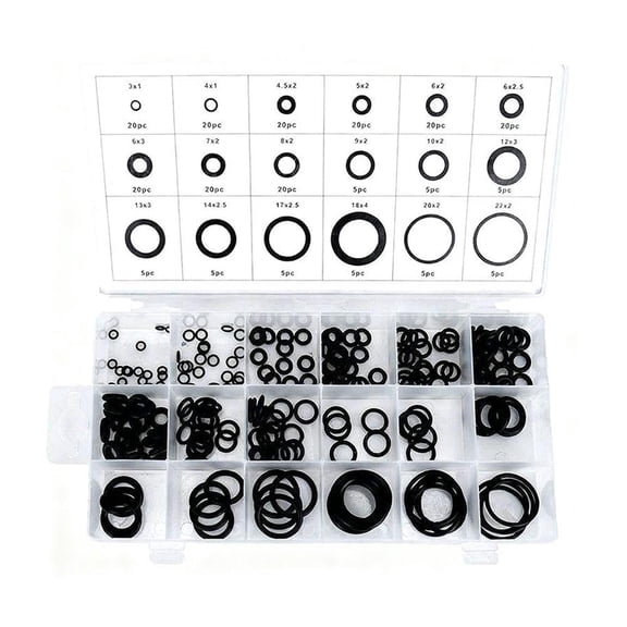 Agiufgs Rubber O-Rings, High Pressure Resistant Sealing, for Automotive and Household Repair Setup and Daily Use, Black, One Size