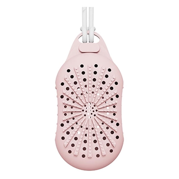 Agiufgs Silicone Soap Box 5.92x3.07x2.24, Perforated Design for Quick Foaming, for Shower or Bathroom Use Setup and Daily, Pink