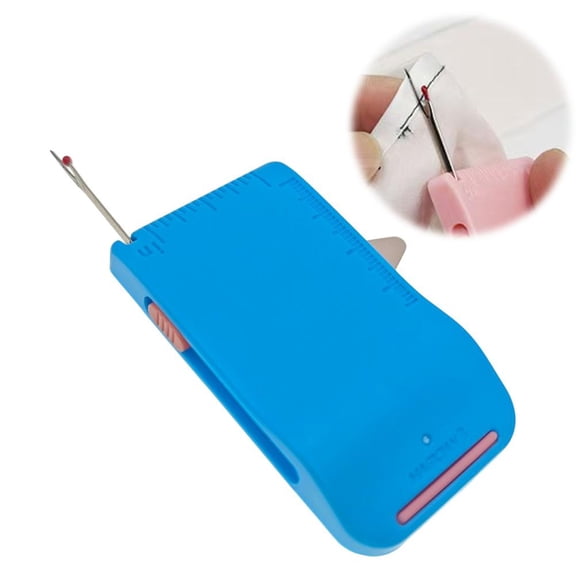 Agiufgs Sleeve Gauge Tool ABS, Multi-functional Hemming Positioner Seam Ripper and Sleeve Badge, for Sewing Projects Setup, Blue