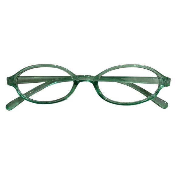 Agiufgs Small Oval Glasses Pc, Lightweight Narrow Frame, for Y2K Retro Fashion Accessory Setup and Daily Use, Green