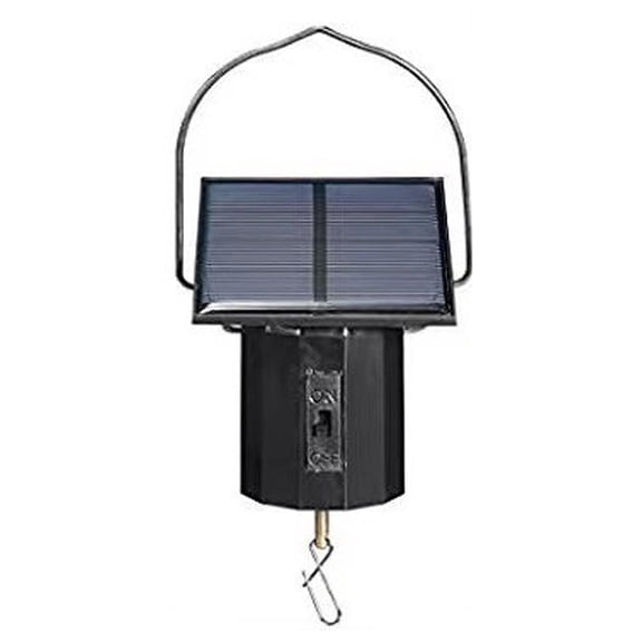 Agiufgs Solar Rotating Wind Chime, Battery-Free Rotation Under Sunlight, for Garden Decor Hanging Ornaments Setup and Daily, Black, 1pcs