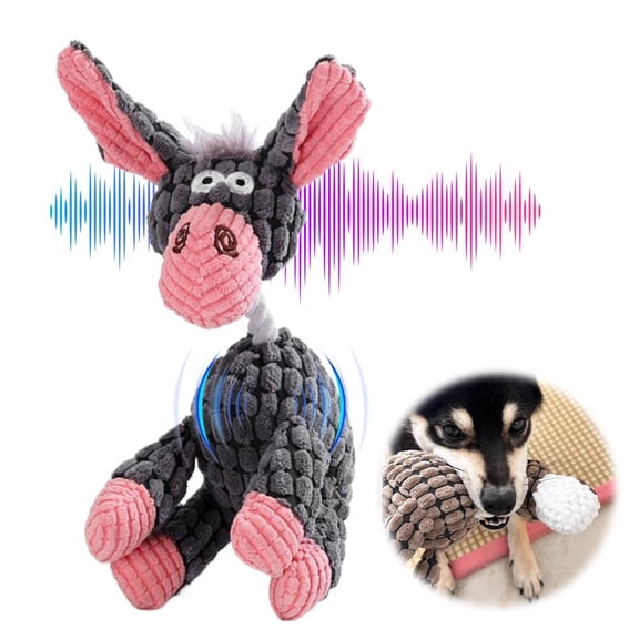 Agiufgs Sounding Donkey Pet Toy, Built-in Sound Effects Attract Pets, for Interactive Play and Companionship Setup, Pink