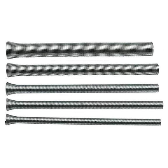Agiufgs Spring Pipe Bender Set 5 Piece Steel, Smooth Bending Without Kinking, for Hvac Plumbing and Automotive Pipe Bending, Blue, 1set