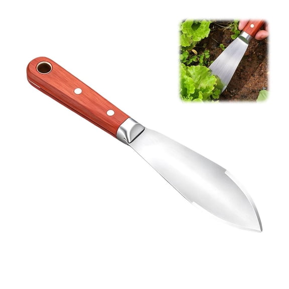Agiufgs Stainless Steel Garden Trowel, Rust-Resistant Digging and Transplanting Tool, for Planting Flowers and Digging, Red