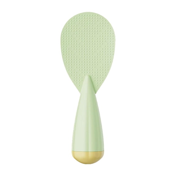 Agiufgs Standing Rice Spoon Pp, Gravity-Weighted Base for Upright Rest at a Glance, for Kitchen Countertop Rice Serving, Green