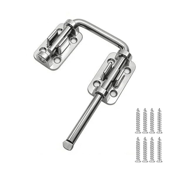 Agiufgs Swivel Bolt Aluminum, Multi-Angle Security with Rust Resistant Design, for Cabinet Gate and Door, Black