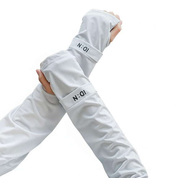 Agiufgs UPF 50+ Sun Protection Arm Sleeves, 17.71 in Length for All-Day Outdoor Wear, Ideal for Driving, Cycling, and Gardening