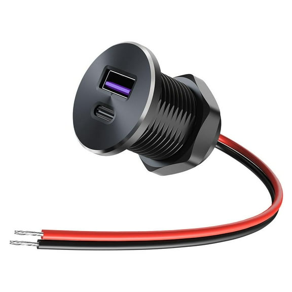 Agiufgs USB Car Charger 48W Dual Port, Fast Charging with Safety Protections, for Vehicles Rvs Boats Trucks Motorcycles, Black, One Size