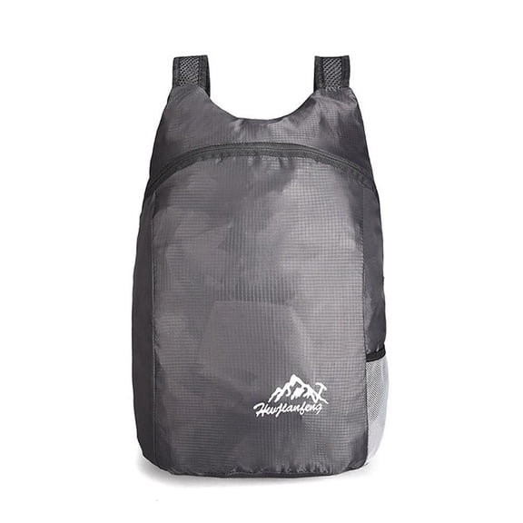 Agiufgs Ultralight Backpack 3 Oz Rip-Stop, Folds to Palm Size with Daypack Design, for Travel Hiking Daily Commute Setup and Use, Gray