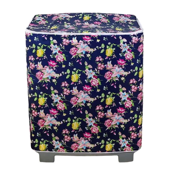 Agiufgs Washing Machine Cover Polyester, Waterproof and Protection, for Front Load or Top Washers, Black