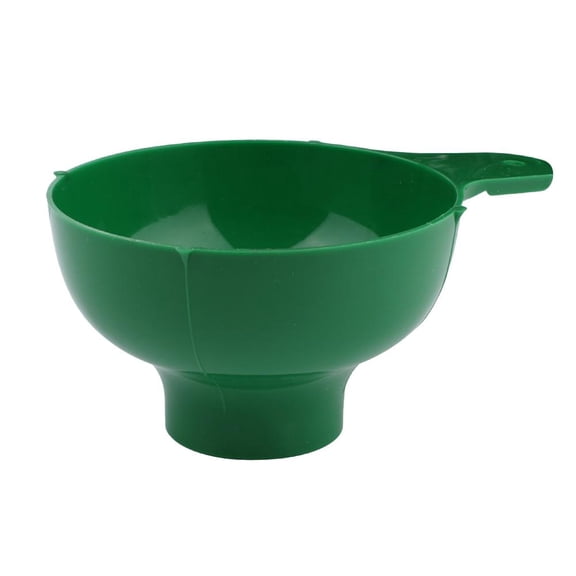 Agiufgs Wide Mouth Funnel Plastic for Powder, Anti-Overflow Design with Handle, for Kitchen Laboratory and Outdoor Use, Green