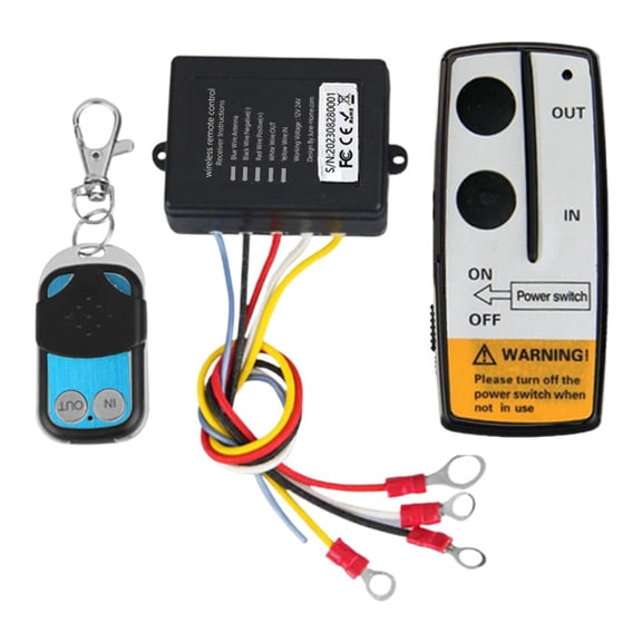 Agiufgs Winch Remote Control 12V, Wireless Remote with Light, for Off-Road Vehicle Recovery Setup and Daily Use, Silver, 1set