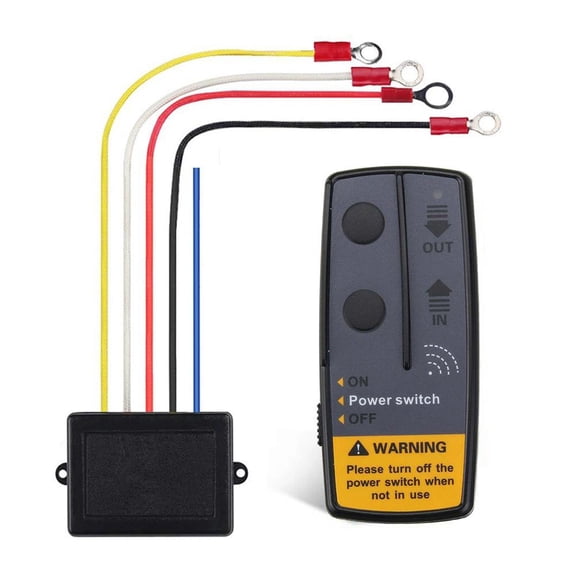 Agiufgs Windlass Wireless Remote Control Kit 12V, Wireless Operation Up to 50ft Range, for Boat Windlass and Trim Control, Gray, One Size