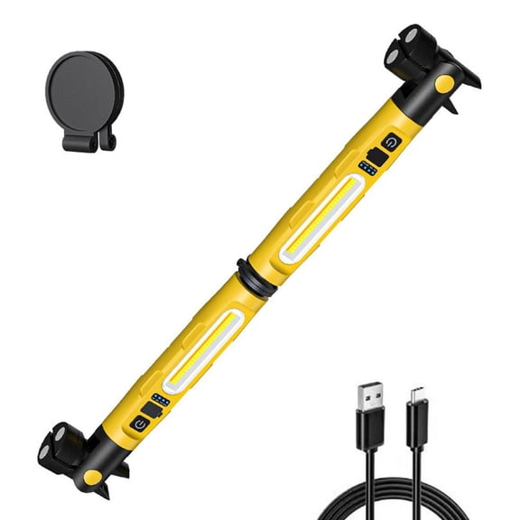 Agiufgs Work Light 3000 Lumens, 81 Cob Leds with 360° Swivel Hooks and Magnetic Bases, for Automotive Repair Construction, Yellow