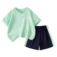 thumbnail image 1 of Agkizg 2PC Breathable Short Sleeve Top Shorts Set Sport Summer Outfits (Boy's or Boy's Plus),2-Piece Set,Sizes 5-16 Years, 1 of 3