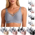 thumbnail image 1 of Agkizg 3 Pack Sports Bras for Women Wireless Solid Color Plus Size Lightly Lined Seamless Bras Yoga Running Gym, 1 of 7